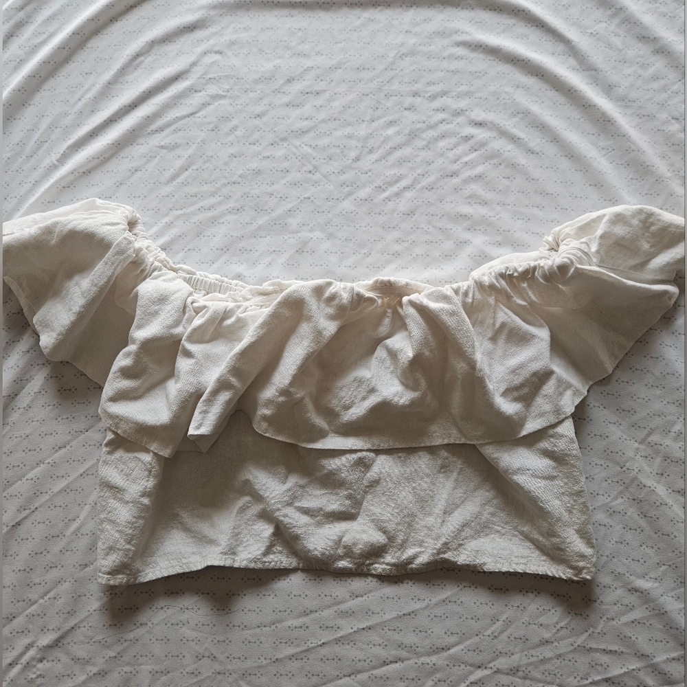 Target A New Day Off-Shoulder Smocked White Top